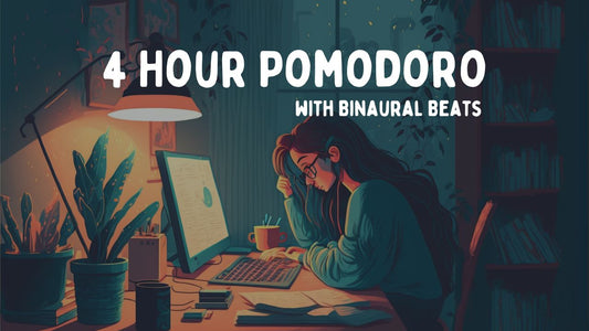 4 Hour Pomodoro | 50-10 intervals with binaural beats ✨