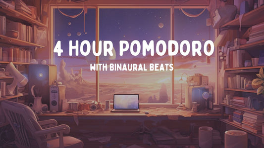 4 Hour Pomodoro | 50-10 Intervals with Binaural Beats 🌙